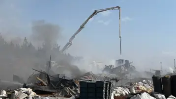 Gaziantep'te inşaat şantiyesinde yangın