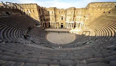 Askeri üs olarak da kullanıldı, İslam tarihinde de önemli bir konuma sahip "Busra Antik Kenti"