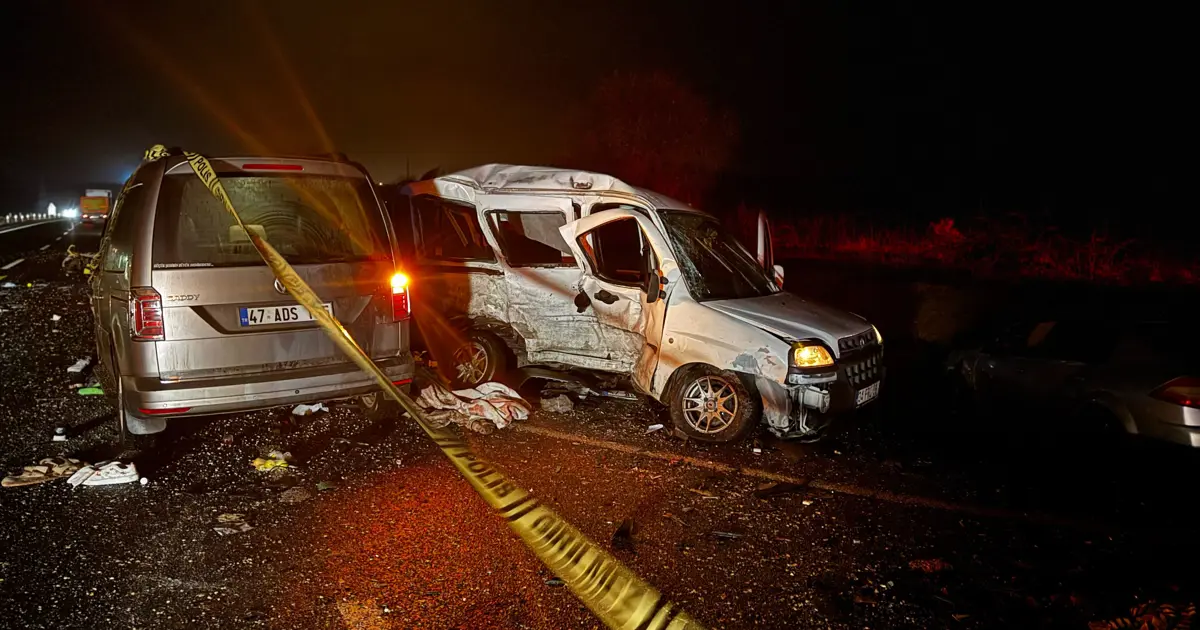 Mardin'de feci kaza. 4 kişi öldü, 5 kişi yaralandı