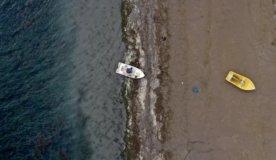 Sapanca Gölü alarm veriyor. Su çekildi, sahil sessizleşti