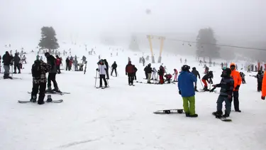 Uludağ'da hafta sonu yoğunluğu