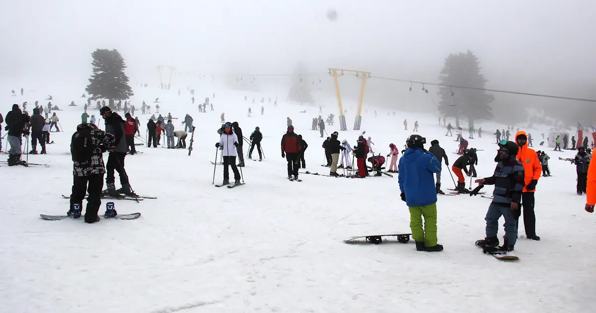 Uludağ'da hafta sonu yoğunluğu