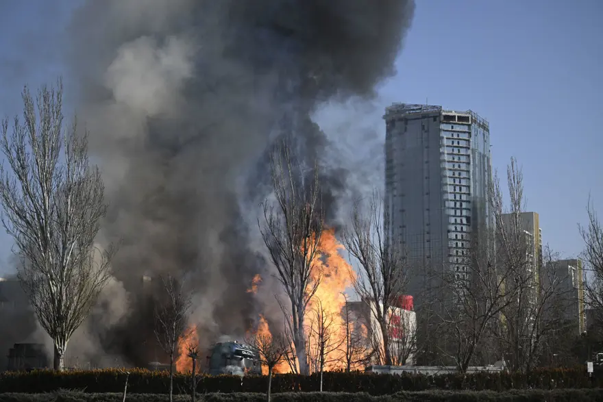Ankara Emniyet Müdürlüğü otoparkında yangın 2