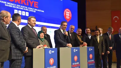 500 bin konutun kura çekimi Gümüşhane'de yapıldı