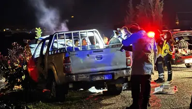 Yanan otomobilde ceset bulundu