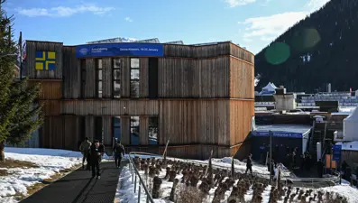 Davos'ta yangın tahliyesi