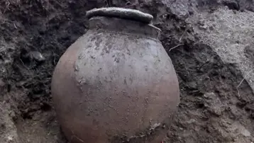 Toprak kayınca ortaya çıktı. Bizans dönemine ait olduğu tahmin ediliyor