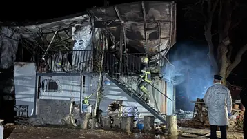 Prefabrik evde facia. Karı-koca yanarak can verdi