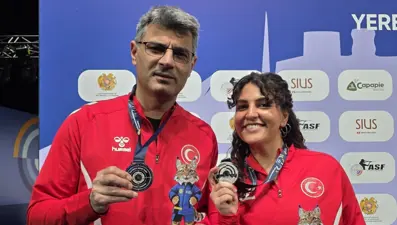 Şevval İlayda Tarhan ile Yusuf Dikeç'ten Avrupa'da gümüş madalya