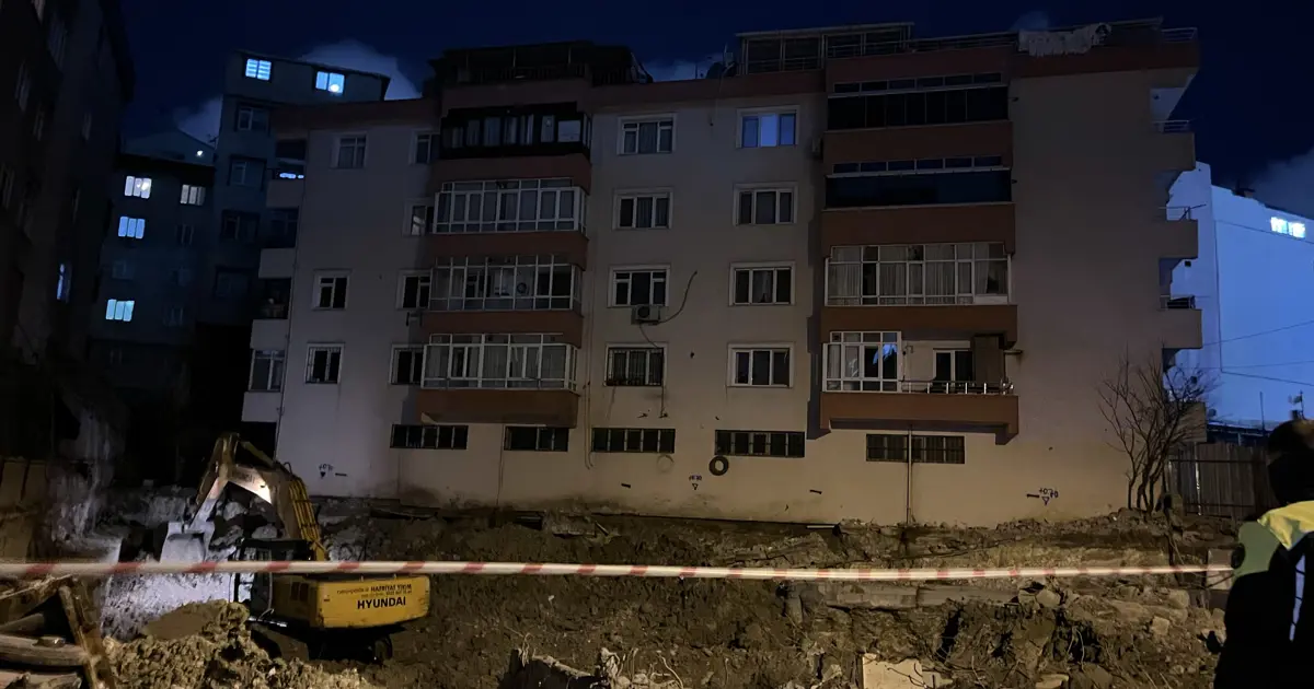 Bahçelievler'de çökme riski bulunan 5 katlı bina tahliye edildi