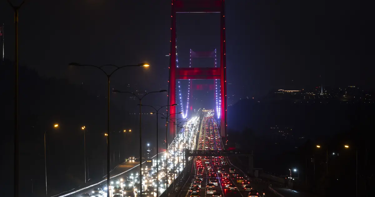 İstanbul'da bayram trafiği. Yoğunluk yüzde 62'ye çıktı