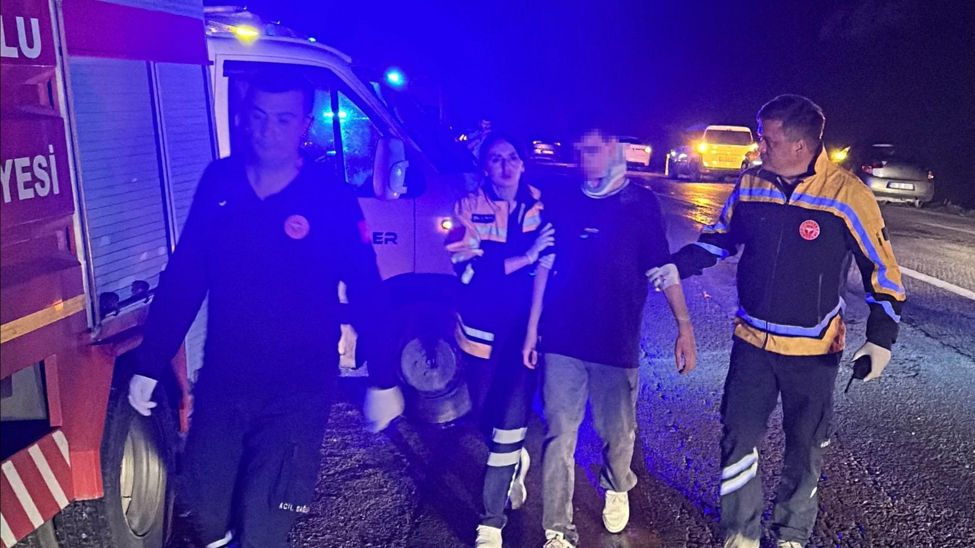 50 metreden uçuruma devrilen araçta 1 ölü, 3 yaralı