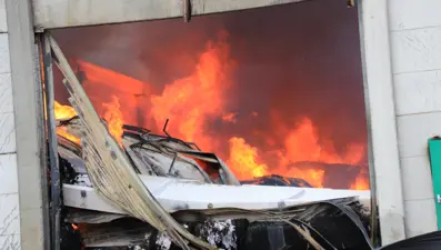 Gaziantep'te tekstil fabrikasında yangın