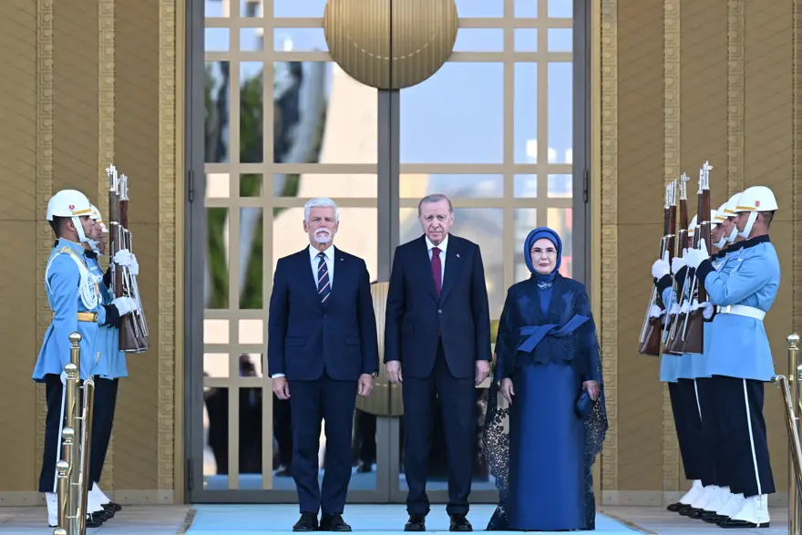 Cumhurbaşkanı Erdoğan ve eşi Emine Erdoğan - Çekya Cumhurbaşkanı Petr Pavel 2