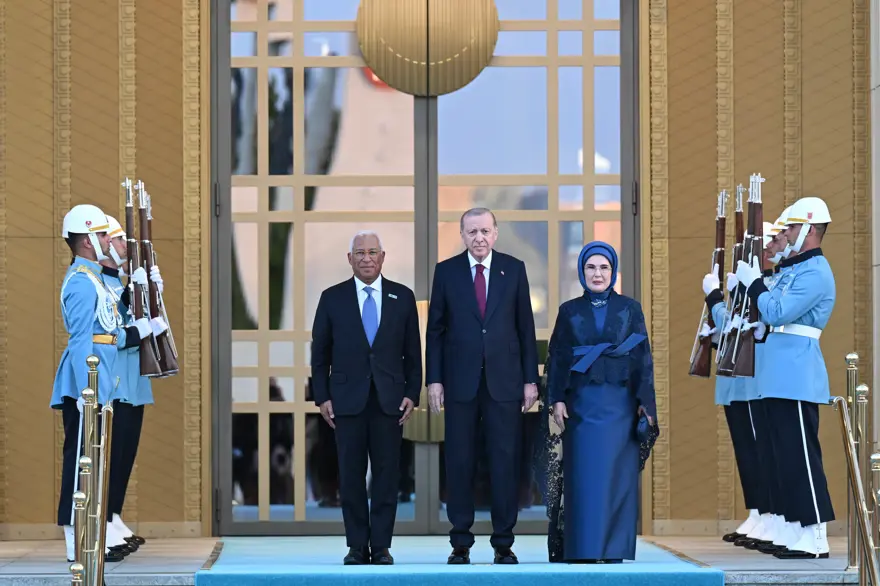 Cumhurbaşkanı Erdoğan ve eşi Emine Erdoğan - Avrupa Konseyi Başkanı Antonio Costa 6