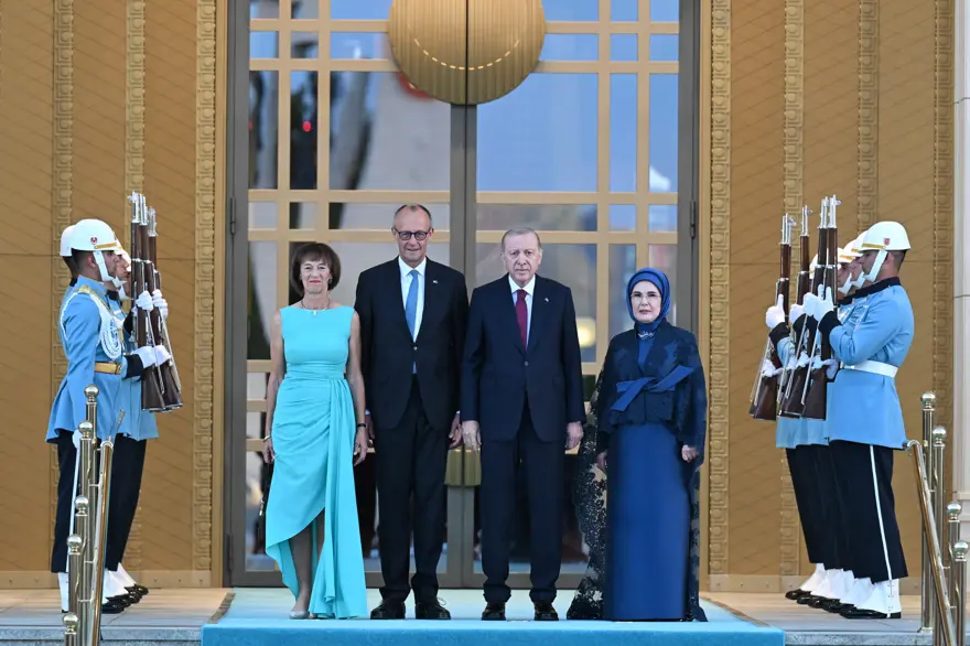 Cumhurbaşkanı Erdoğan ve eşi Emine Erdoğan - Almanya Başbakanı Friedrich Merz ve eşi Charlotte Merz 15