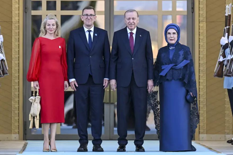 Cumhurbaşkanı Erdoğan ve eşi Emine Erdoğan - Estonya Başbakanı Kristen Michal 14