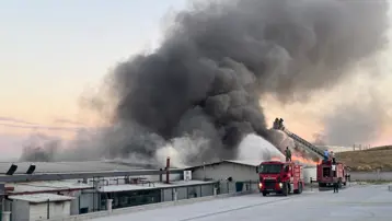 Afyonkarahisar'da sucuk fabrikasında yangın
