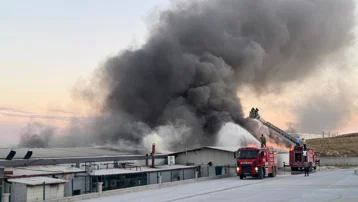 Afyonkarahisar'da sucuk fabrikasında yangın