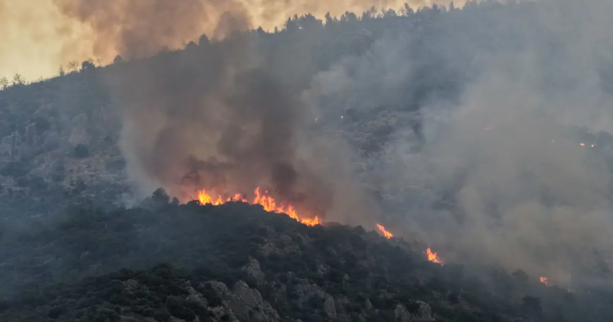 Antalya Kaş'ta orman yangını. Havadan müdahale yeniden başladı