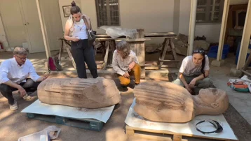 Sardes’te 2 bin 500 yıllık anıtsal heykel bulundu