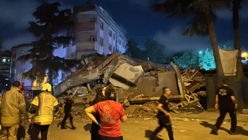 Bahçelievler'de 4 katlı bina çöktü. Bir gün önce tahliye edilmiş