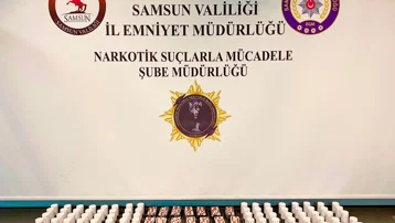 Samsun'da uyuşturucu operasyonu. 11 bin 50 hap ele geçirildi