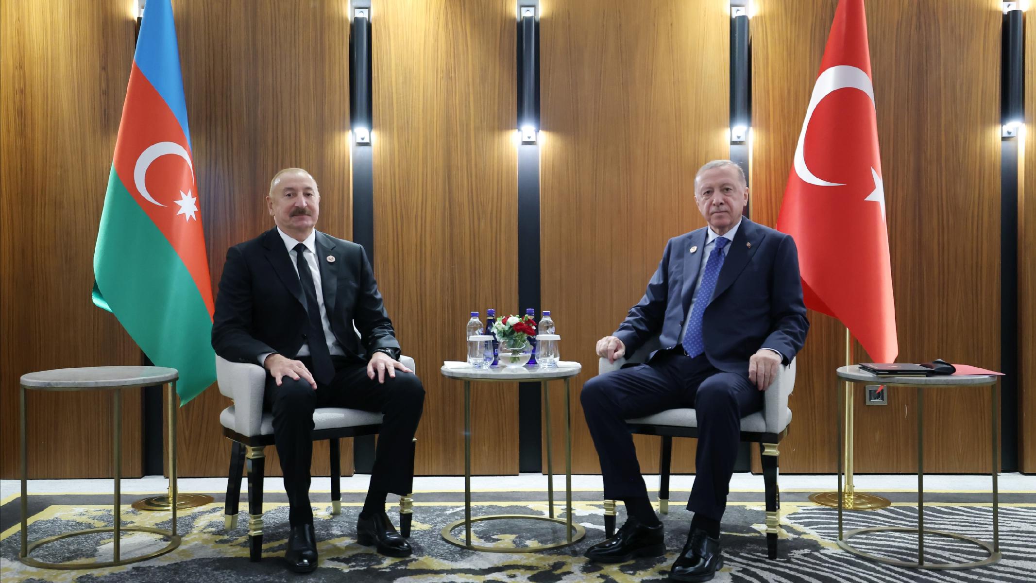 Cumhurbaşkanı Erdoğan, Azerbaycan Cumhurbaşkanı Aliyev ile görüştü