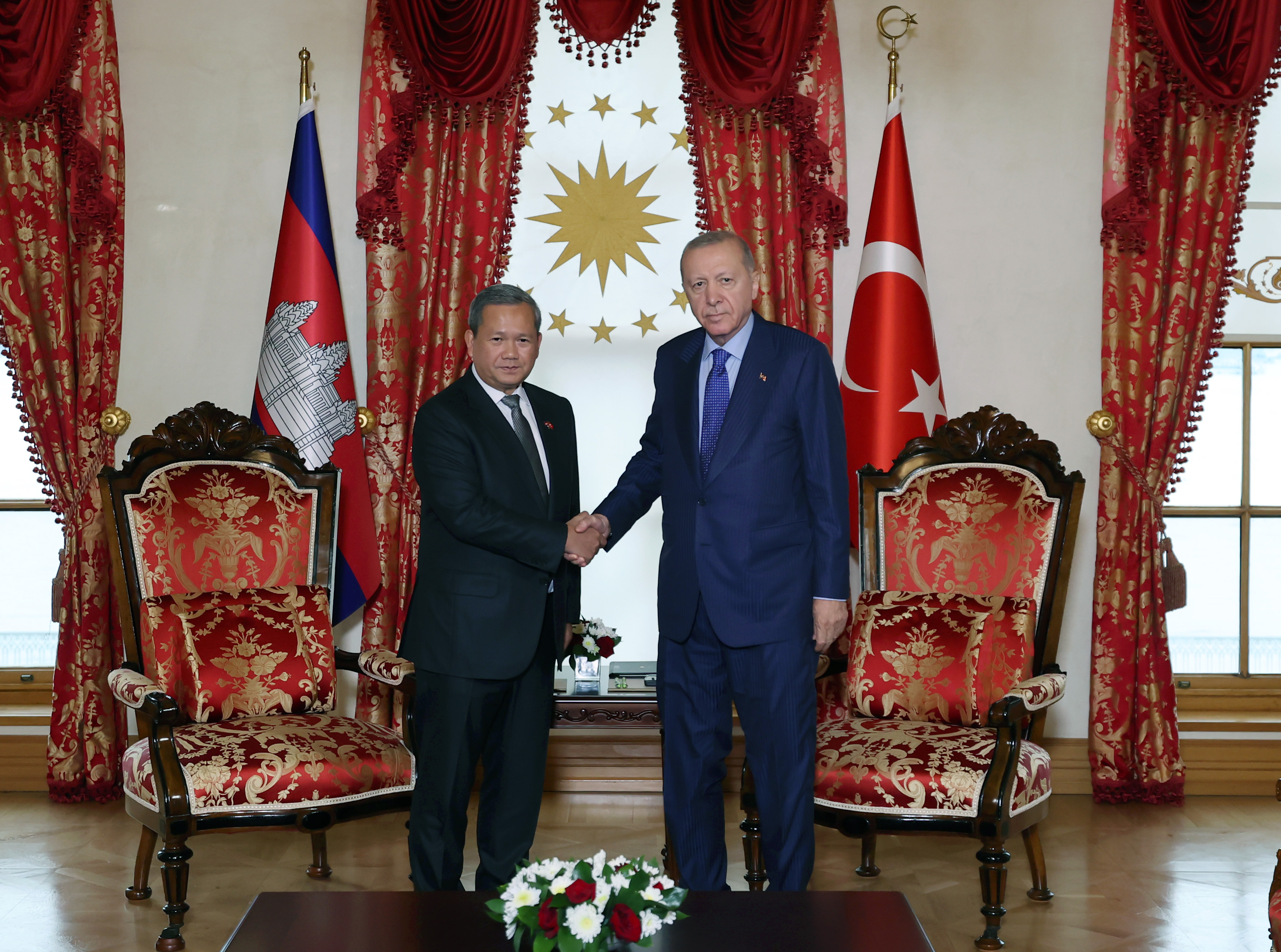 Cumhurbaşkanı Erdoğan, Kamboçya Başbakanı Manet'i kabul etti