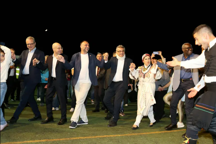 KKTC Cumhurbaşkanı Tufan Erhürman ile Rum Lider Nikos Hristodulidis, iki toplumun bir arada yaşadığı Pile
