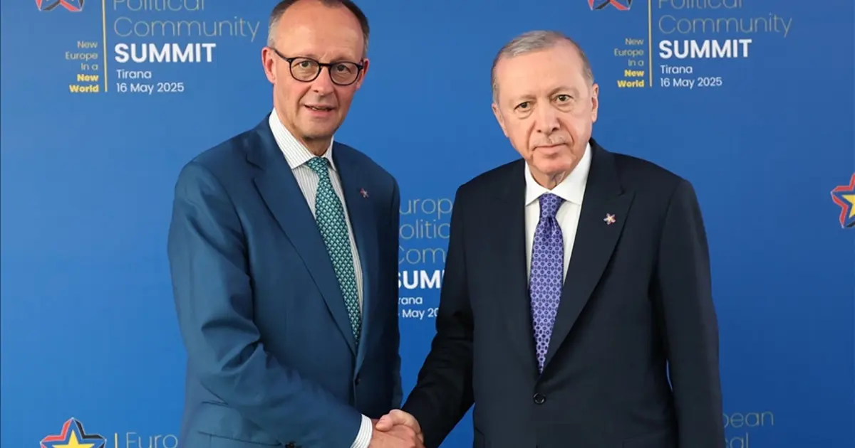 Cumhurbaşkanı Erdoğan Almanya Şansölyesi Friedrich Merz ile görüştü