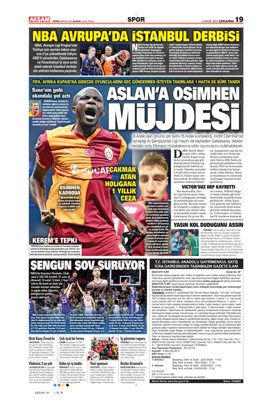 "Kalite farkı 5 dakika" (3 Aralık 2025 spor manşetleri) 4 "Kalite farkı 5 dakika" (3 Aralık 2025 spor manşetleri) 4