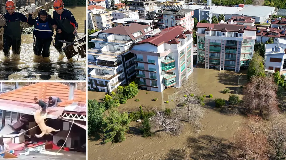 Alanya'da baraj alarmı! Evler boşaltıldı, bir işletme sele kapıldı