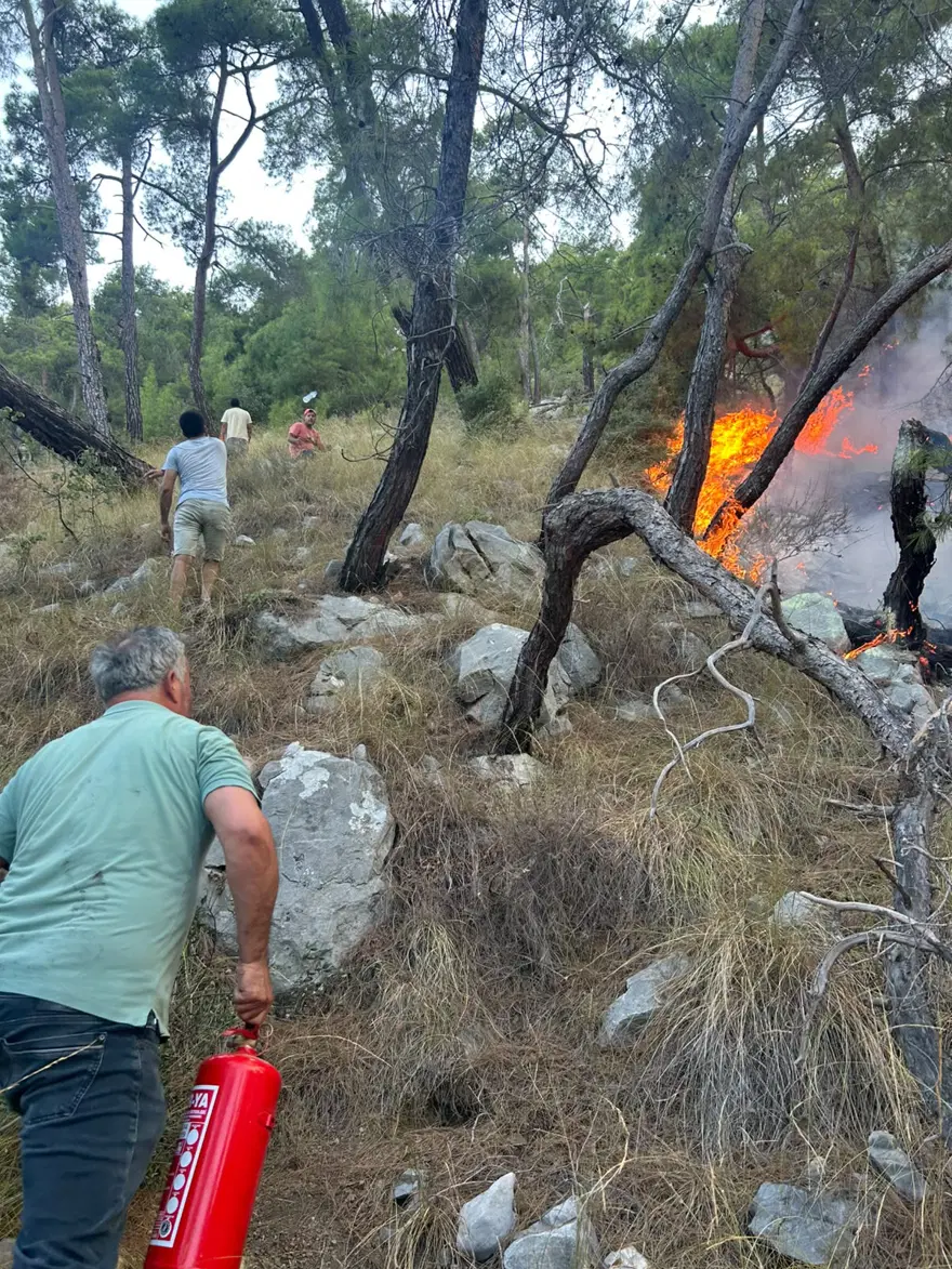 Antalya'da orman yangını. Yangın tüplerini eşekle taşıdılar 2 Antalya'da orman yangını. Yangın tüplerini eşekle taşıdılar 2