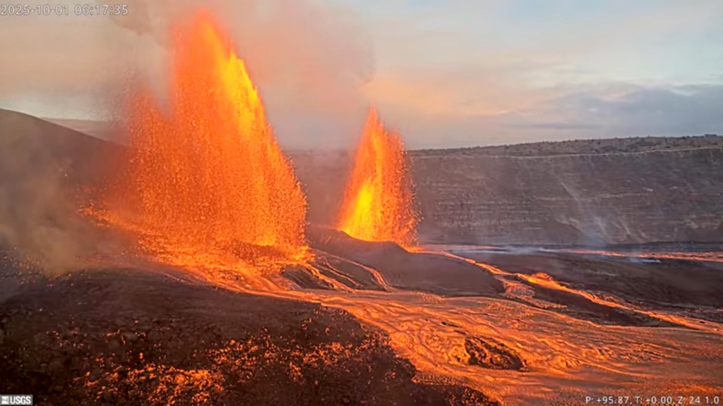 Dünyanın en aktif volkanı Kilauea uyanıyor