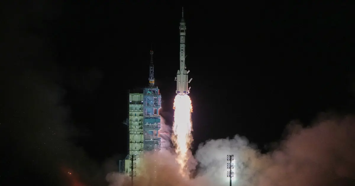 Çin uzay fırlatma görüntüsü