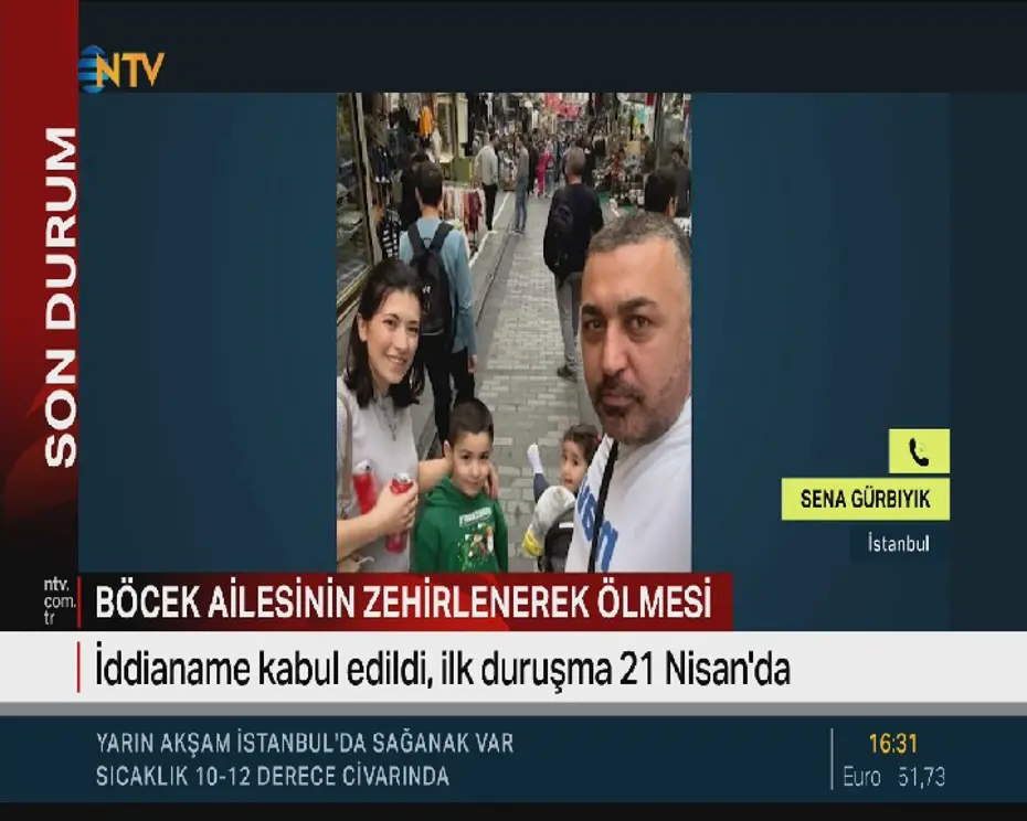 Böcek ailesinin ölümünde iddianame kabul edildi. İlk duruşma 21 Nisan'da
