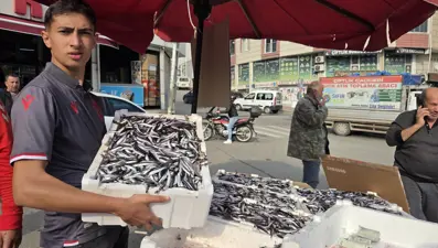 Samsunspor fanatiği balıkçı 100 liralık hamsiyi 25 TL’ye sattı