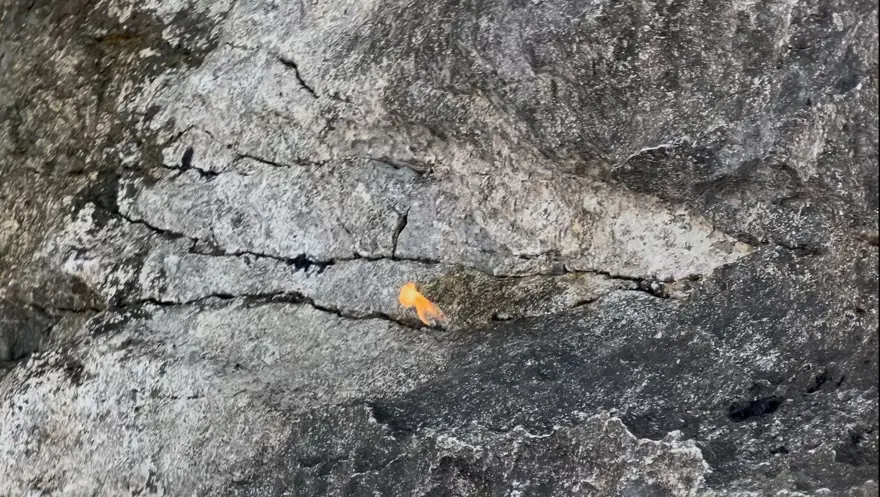 Suları çekilen gölde ilginç olay: Kayalıklar bir anda alev aldı  