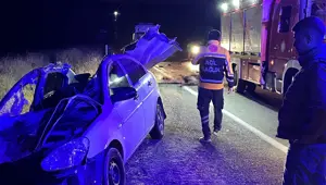 Otomobiller atla çarpıştı: 1 ölü, 7 yaralı