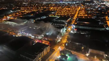 İstanbul'da elektronik fabrikasında yangın