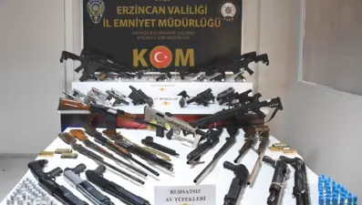Erzincan merkezli 35 ilde yasa dışı silah ticareti operasyonu 