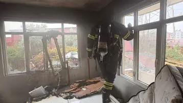Hatay'da ev yangını: 1 kişi dumandan etkilendi