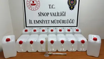 Sinop'ta 80 litre etil alkol ele geçirildi