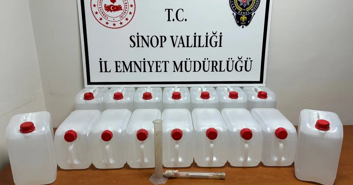 Sinop'ta 80 litre etil alkol ele geçirildi