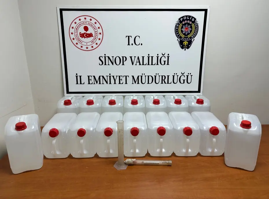 Sinop'ta 80 litre etil alkol ele geçirildi