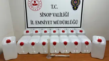 Sinop'ta 80 litre etil alkol ele geçirildi