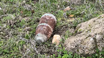 Mantar toplarken patlamamış top mermisi buldular