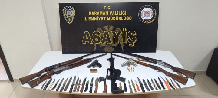 Karaman'da asayiş uygulamalarında 11 kişi tutuklandı