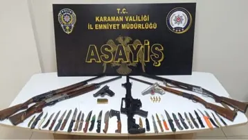 Karaman'da asayiş uygulamalarında 11 kişi tutuklandı